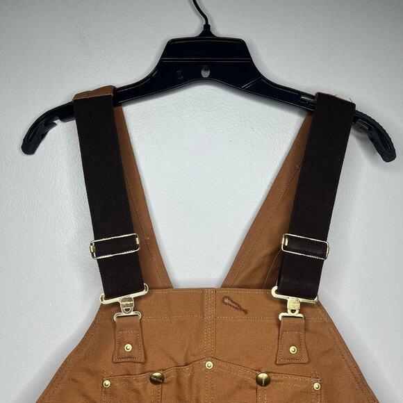 NWOT Carhartt Men's Arctic Quilt Lined Duck Bib Overall Brown Size 42x30 NEW - Picture 3 of 10
